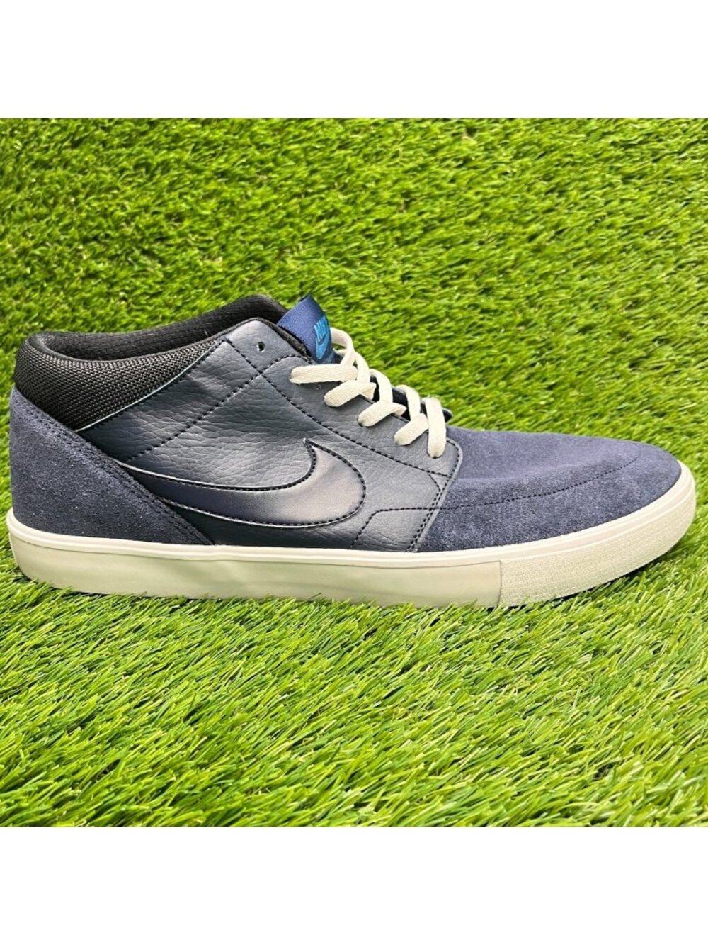 Nike SB Portmore II Solar Mid Mens Size 11.5 Blue White Athletic Shoes Sneakers